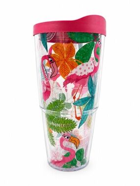 Tervis Flamingo Tropical Travel Tumbler with Pink Lid